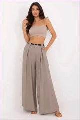 Women's Viscose Nylon Palazzo Pants Fashion Style