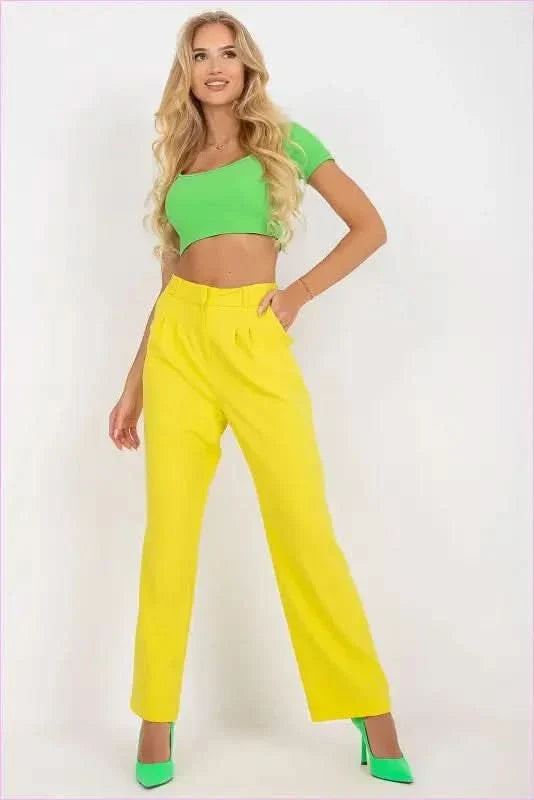 Womens Wide Leg Fabric Pants Fashion Style