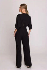 Wrap Front Jumpsuit Chic Women's Style