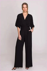 Wrap Front Jumpsuit Chic Women's Style