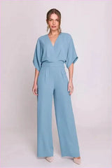 Wrap Front Jumpsuit Chic Women's Style