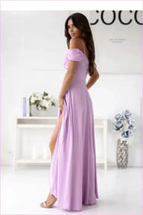 Wrap Neck Long Dress Fashion Style
